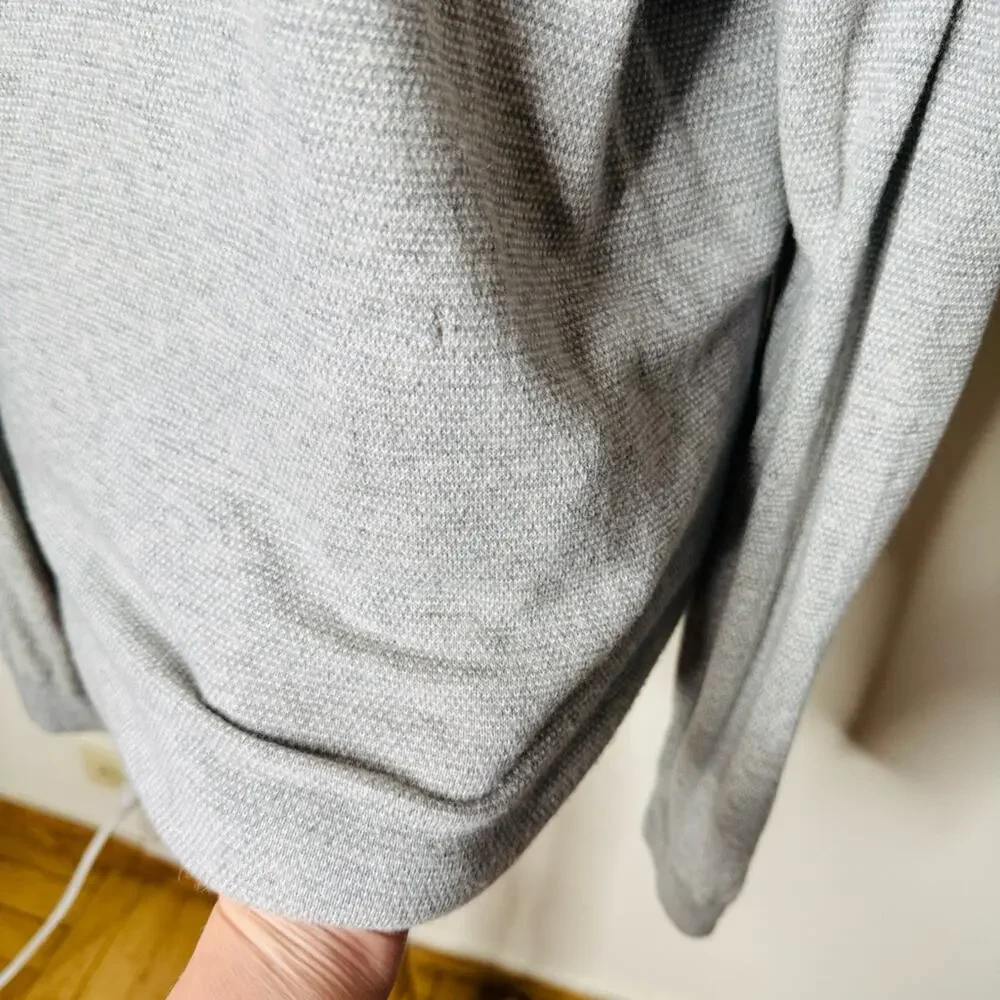 Vince Men's Light Gray Wool Cashmere Blend Zip Up Sweater